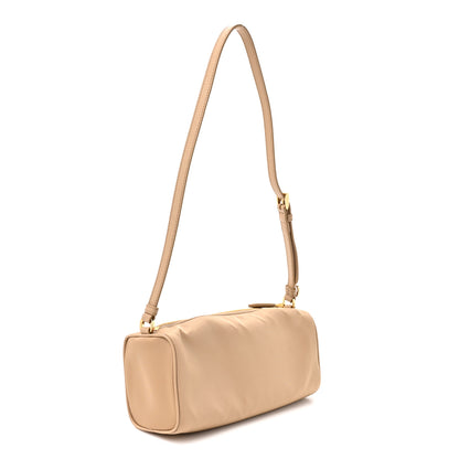 Prada Re-Nylon Triangle Pouch Shoulder Bag Camel Brown 2 of 8