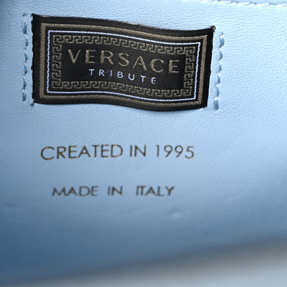 Versace Calfskin Icon Handbag Light Blue 6 of 9