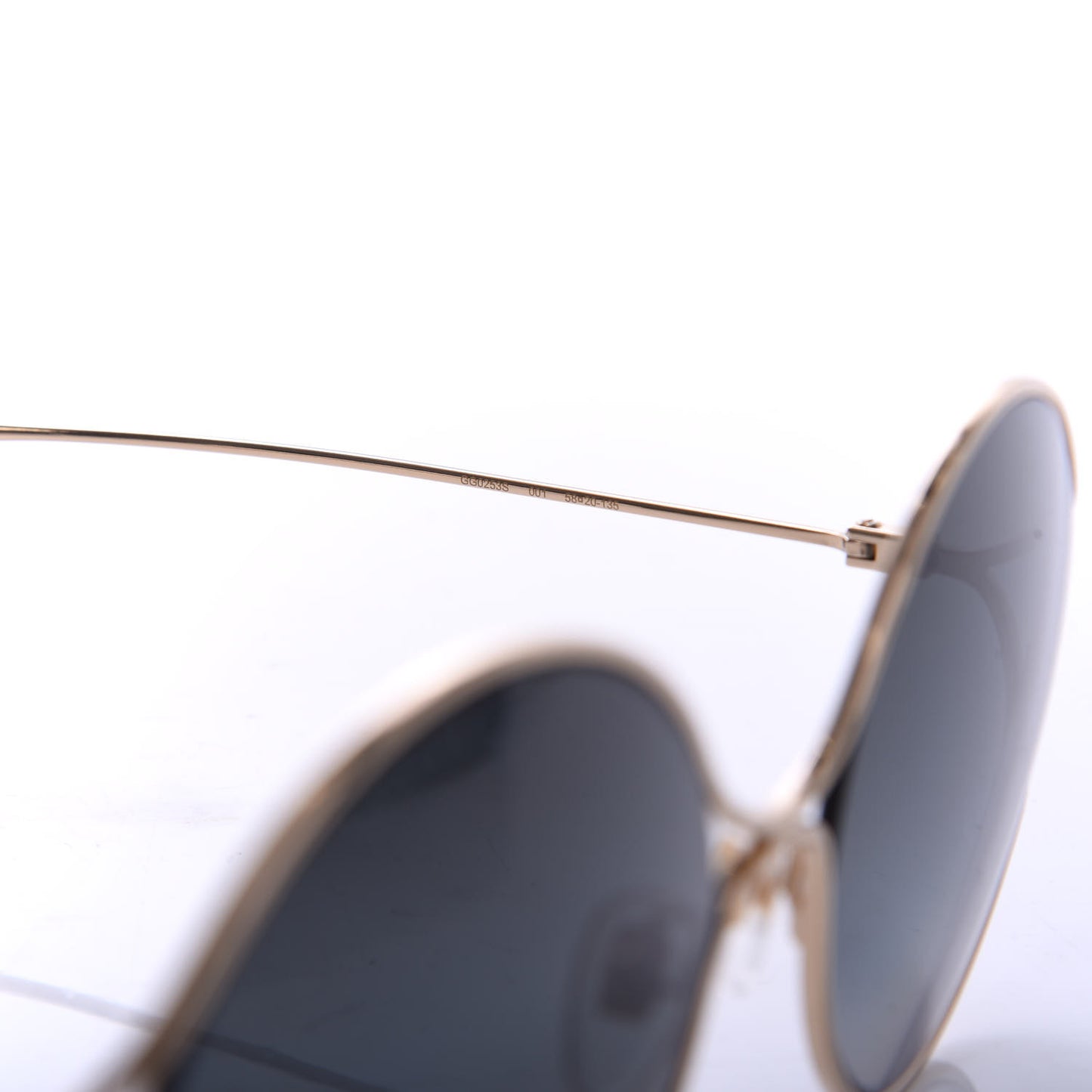 Round Pearl Tip Sunglasses GG0253S Gold