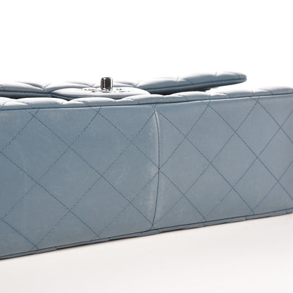 Chanel Lambskin Quilted Jumbo Double Flap Blue 10 of 10