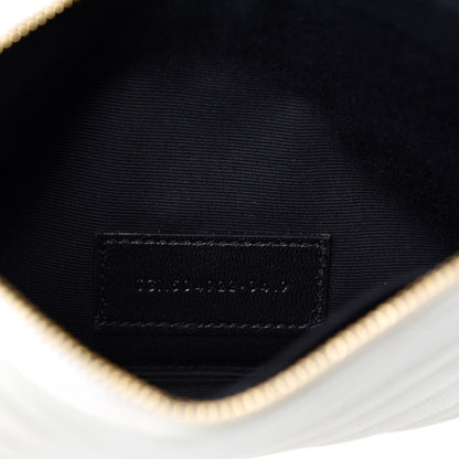 Saint Laurent Grain De Poudre Chevron Monogram Bill Pouch Crema Soft 7 of 7