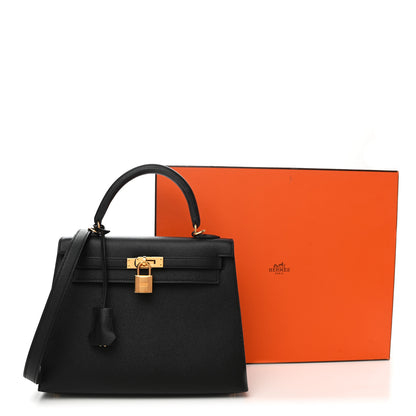 Hermes Epsom Kelly Sellier 25 Black 36 of 36