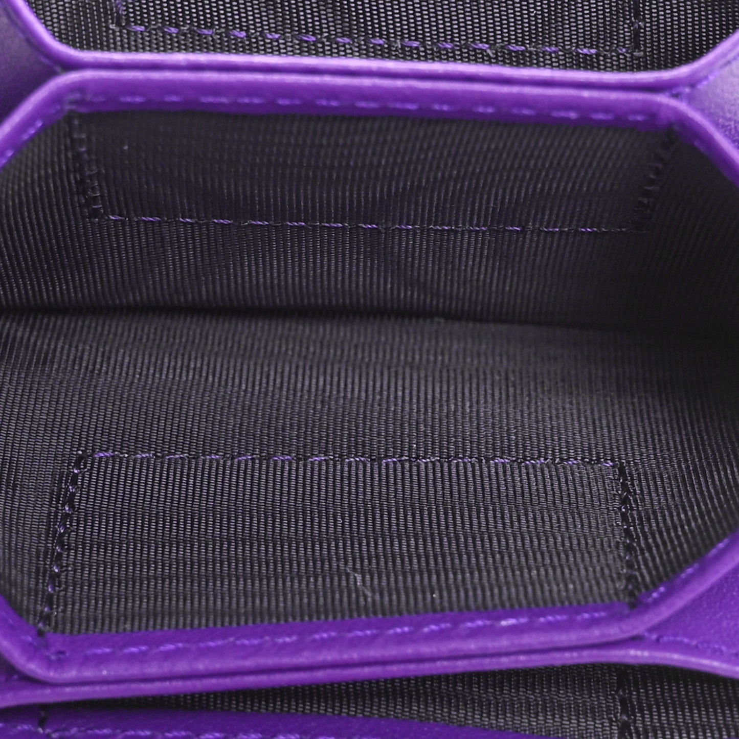 Lambskin Cannage Lady Dior Jasmine 5-Gusset Card Holder Purple Jamu