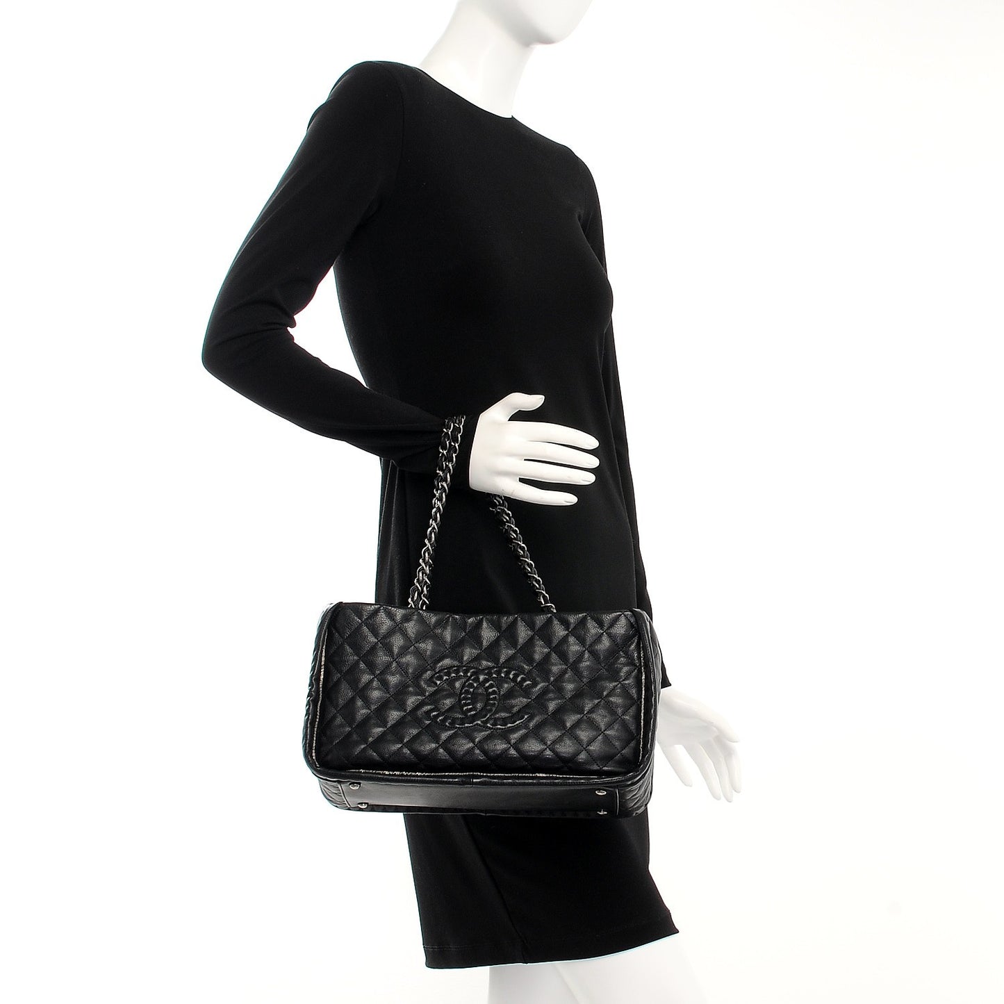 Calfskin Quilted Istanbul Small Tote Black