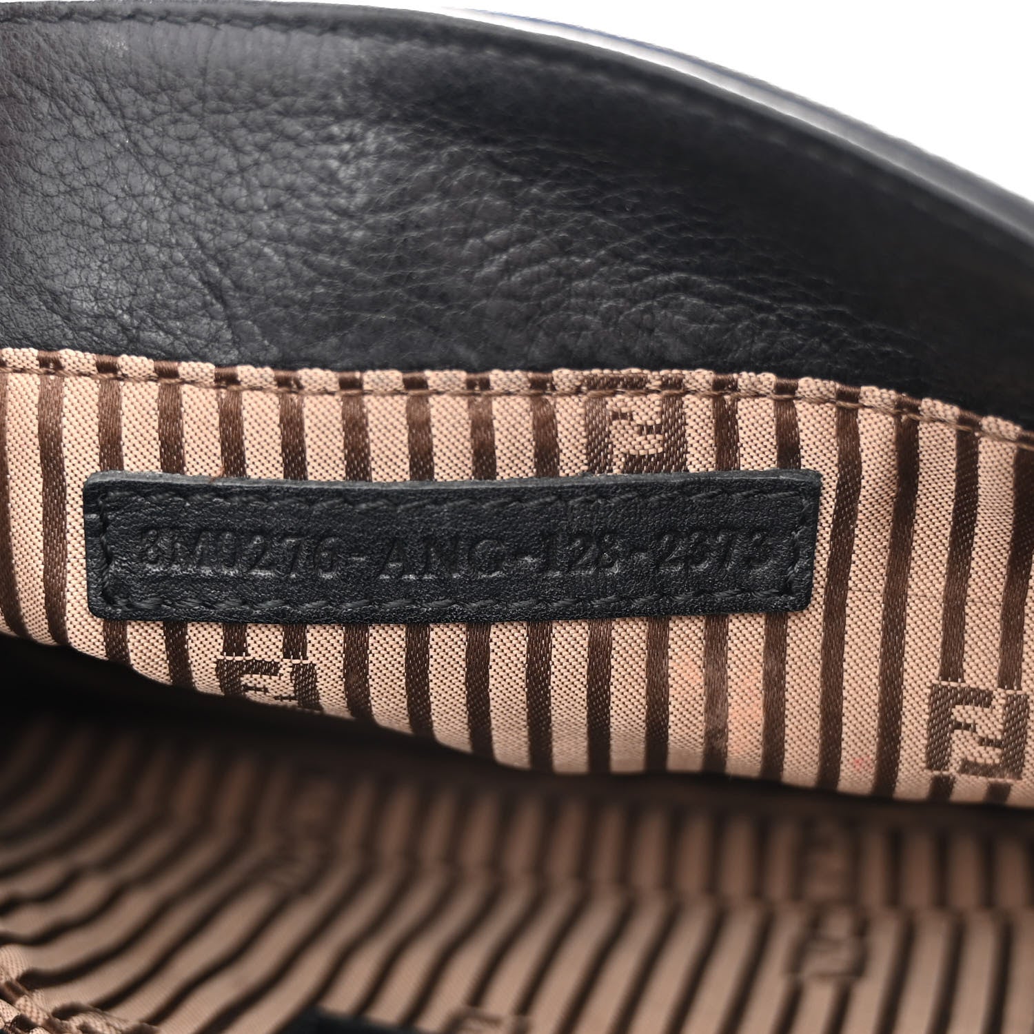 Fendi Vitello Flamingo Fendista Pouchette Crossbody Black 7 of 10
