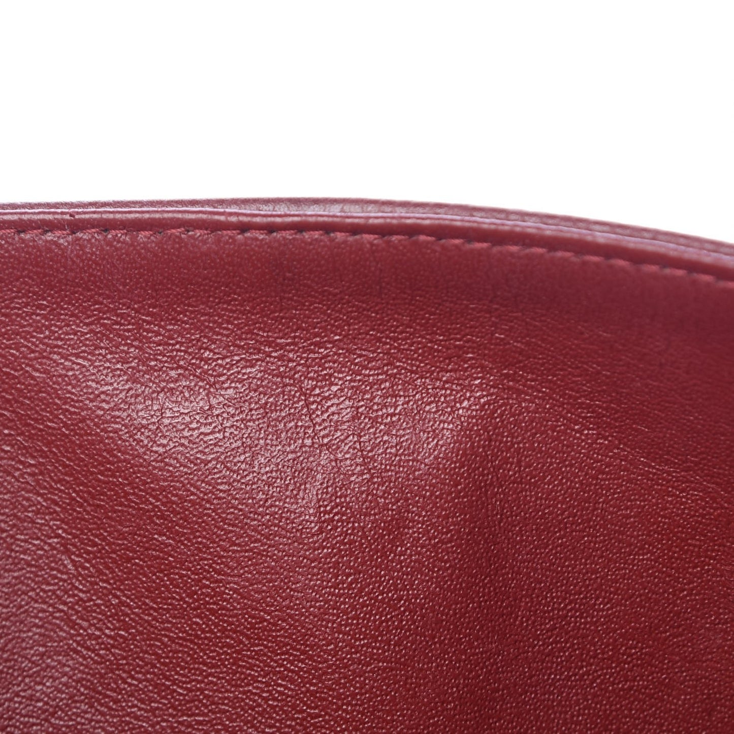 Caviar Quilted Jumbo Double Flap Burgundy