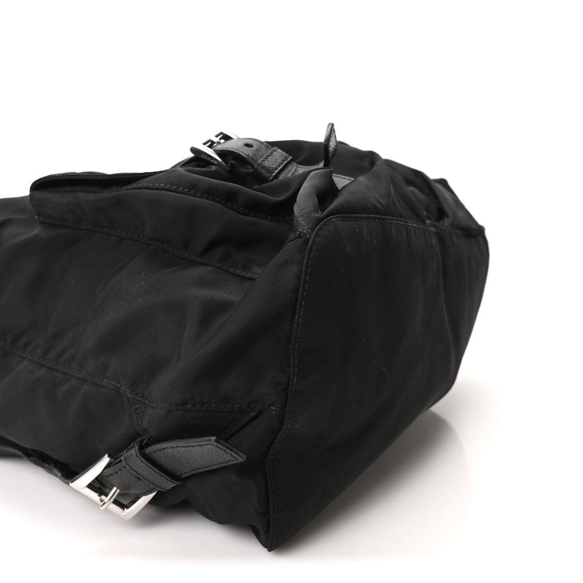 Tessuto Nylon Saffiano Medium Backpack Black