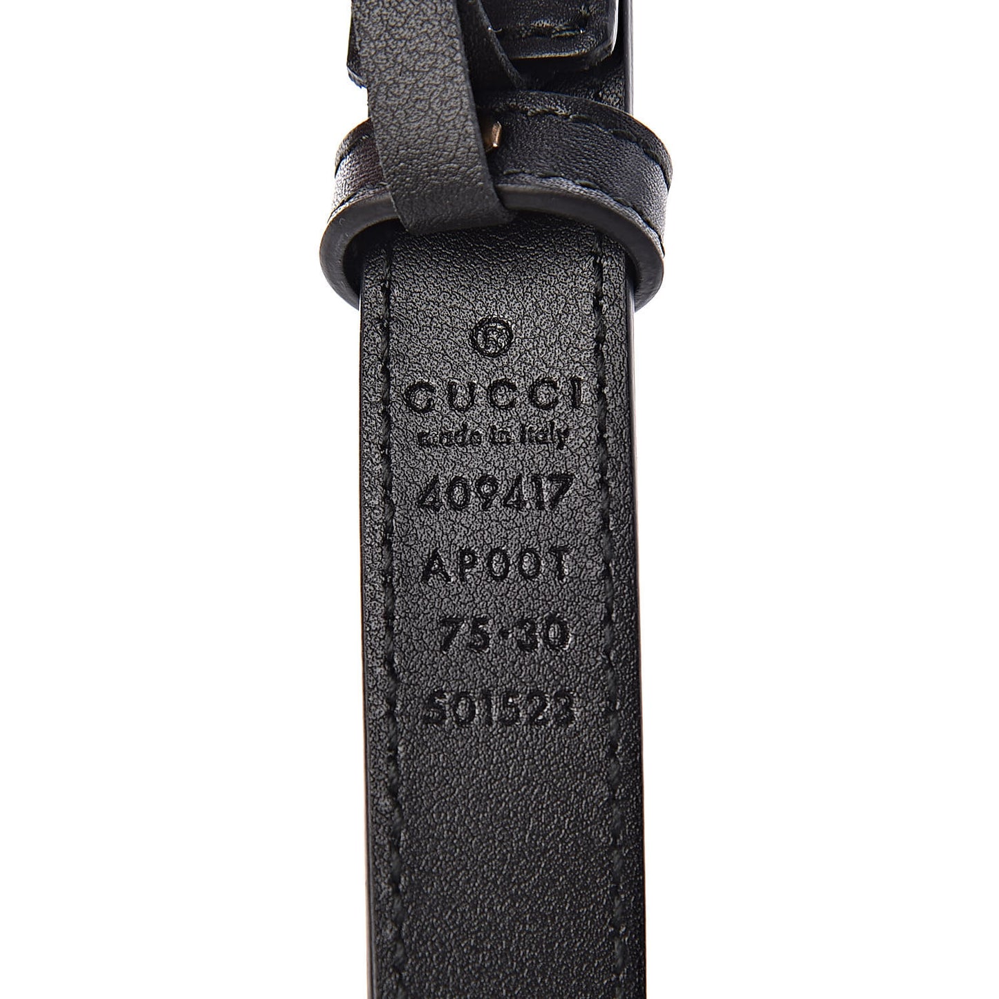 Calfskin Double G 20mm Belt 75 30 Black