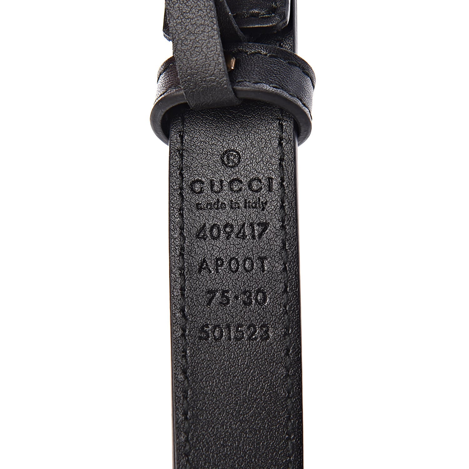 Gucci Calfskin Double G 20mm Belt 75 30 Black 4 of 6