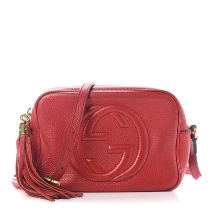Gucci Pebbled Calfskin Small Soho Disco Bag Tabasco Red 1 of 15