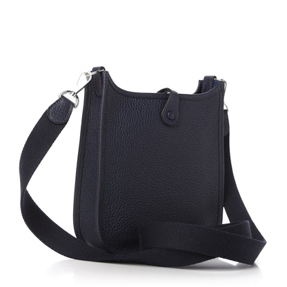 Hermes Taurillon Clemence Evelyne TPM Bleu Nuit 3 of 10