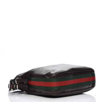 Gucci Calfskin Web Heritage Shoulder Bag Dark Brown 4 of 16