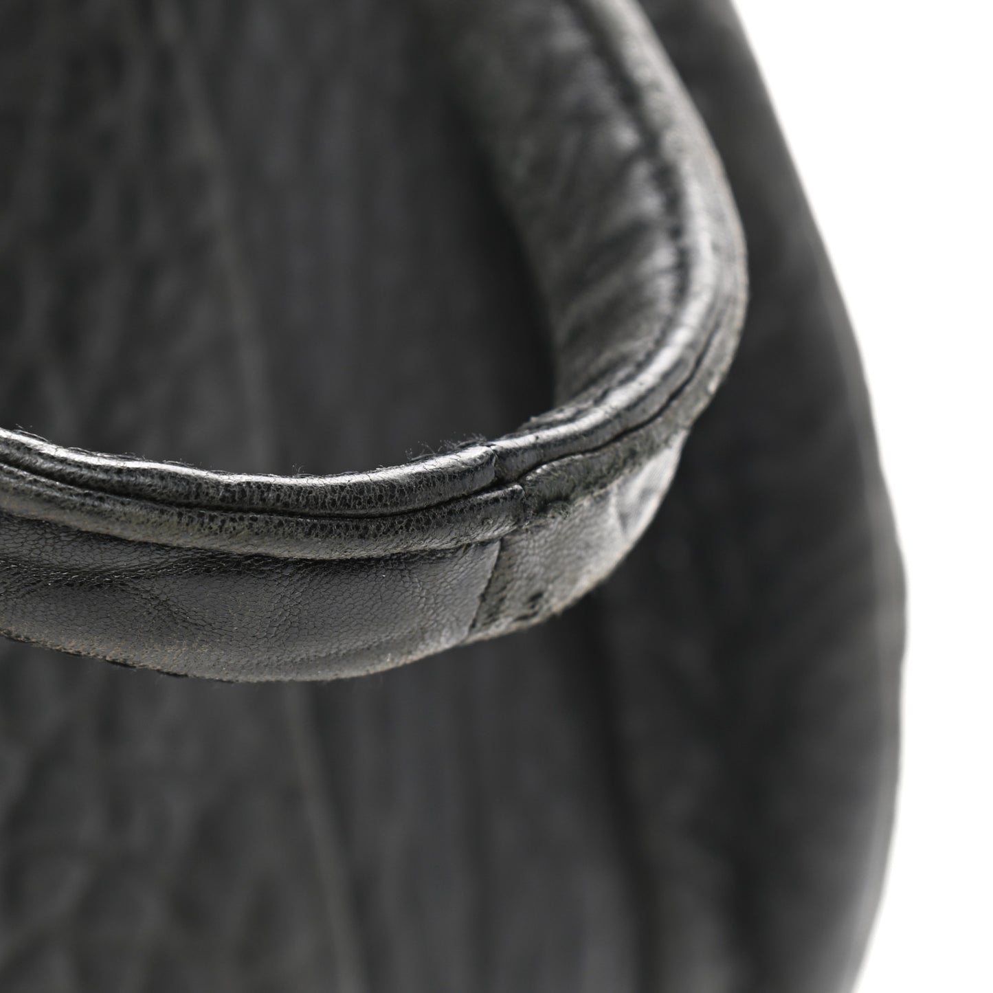 Pebbled Lambskin Rockie Black Antique Brass Hardware