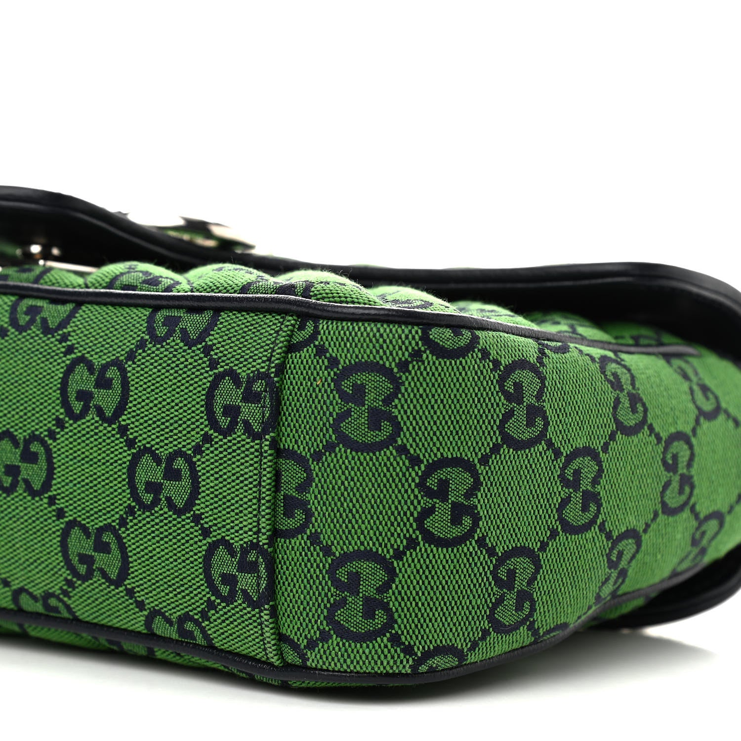 Gucci Monogram Multicolor Matelasse Diagonal Small GG Marmont Shoulder Bag Green Blue 9 of 9