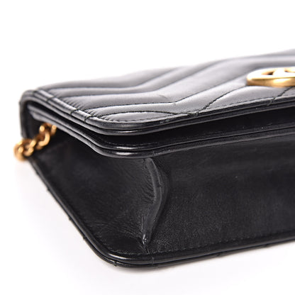 Gucci Calfskin Matelasse GG Marmont Mini Bag Black 14 of 15