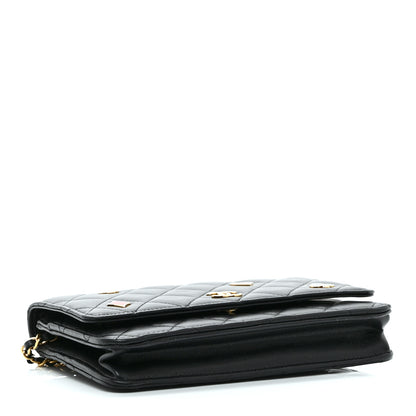 Chanel Lambskin Quilted Enamel Coco Casino Wallet On Chain WOC Black 4 of 11