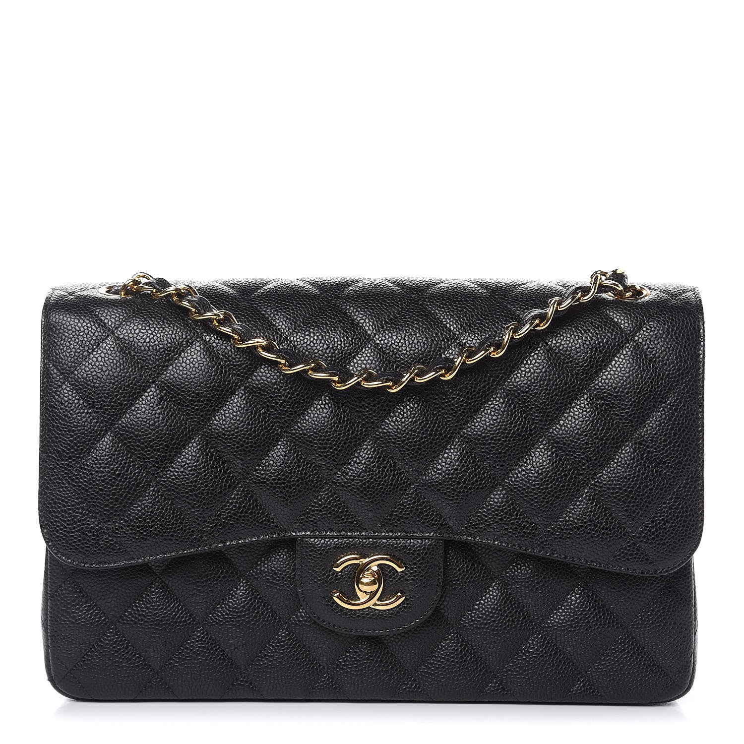 Chanel Caviar Quilted Jumbo Double Flap Black 1 of 11