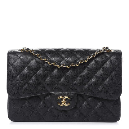 Chanel Caviar Quilted Jumbo Double Flap Black 1 of 11