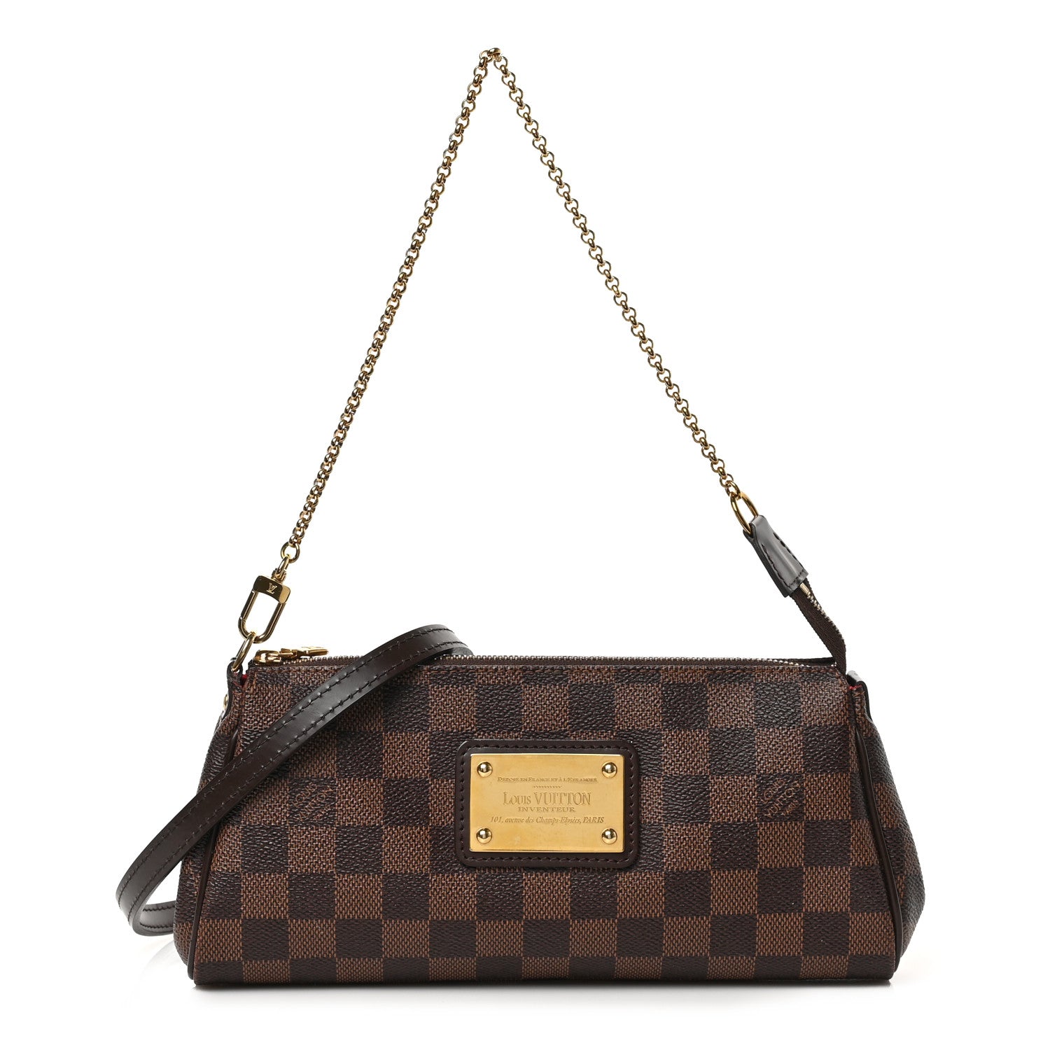 Louis Vuitton Damier Ebene Eva Clutch 1 of 9