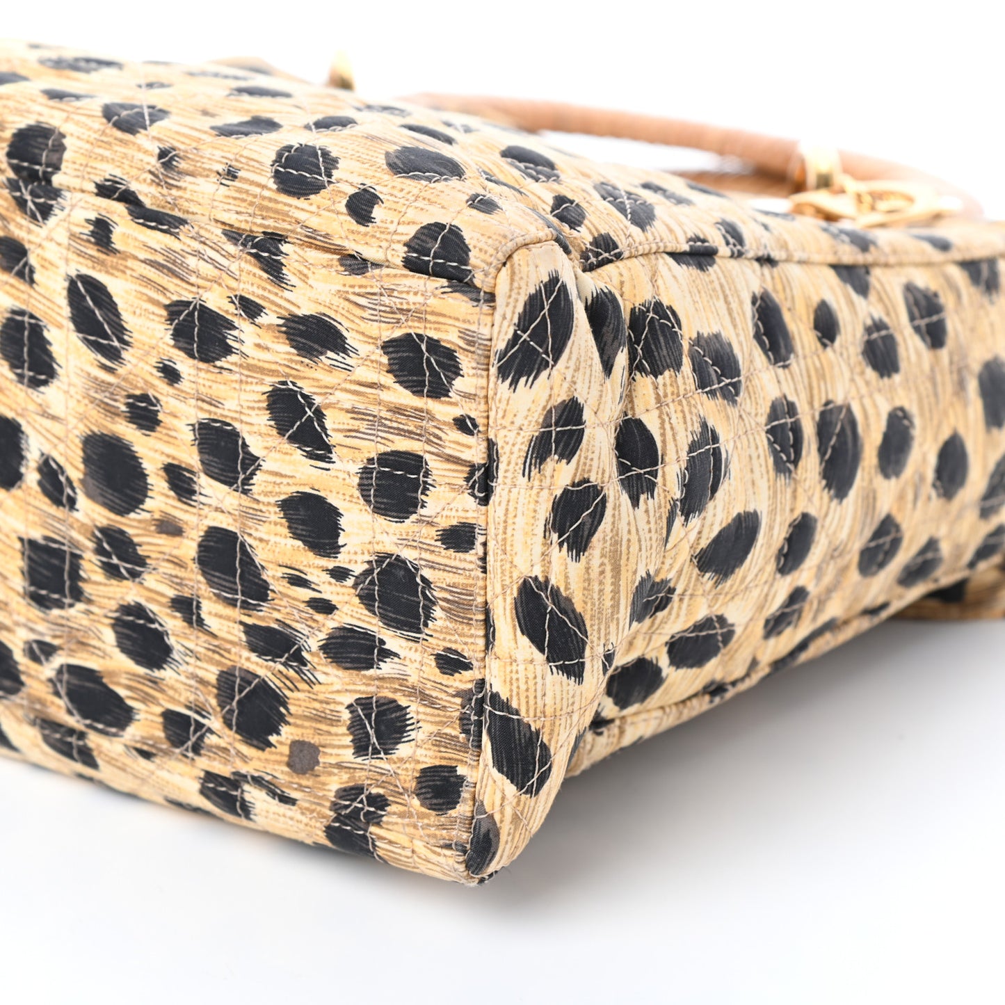Canvas Leopard Print Medium Lady Dior