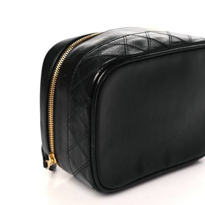 Chanel Lambskin Vanity Cosmetic Case Black 8 of 9