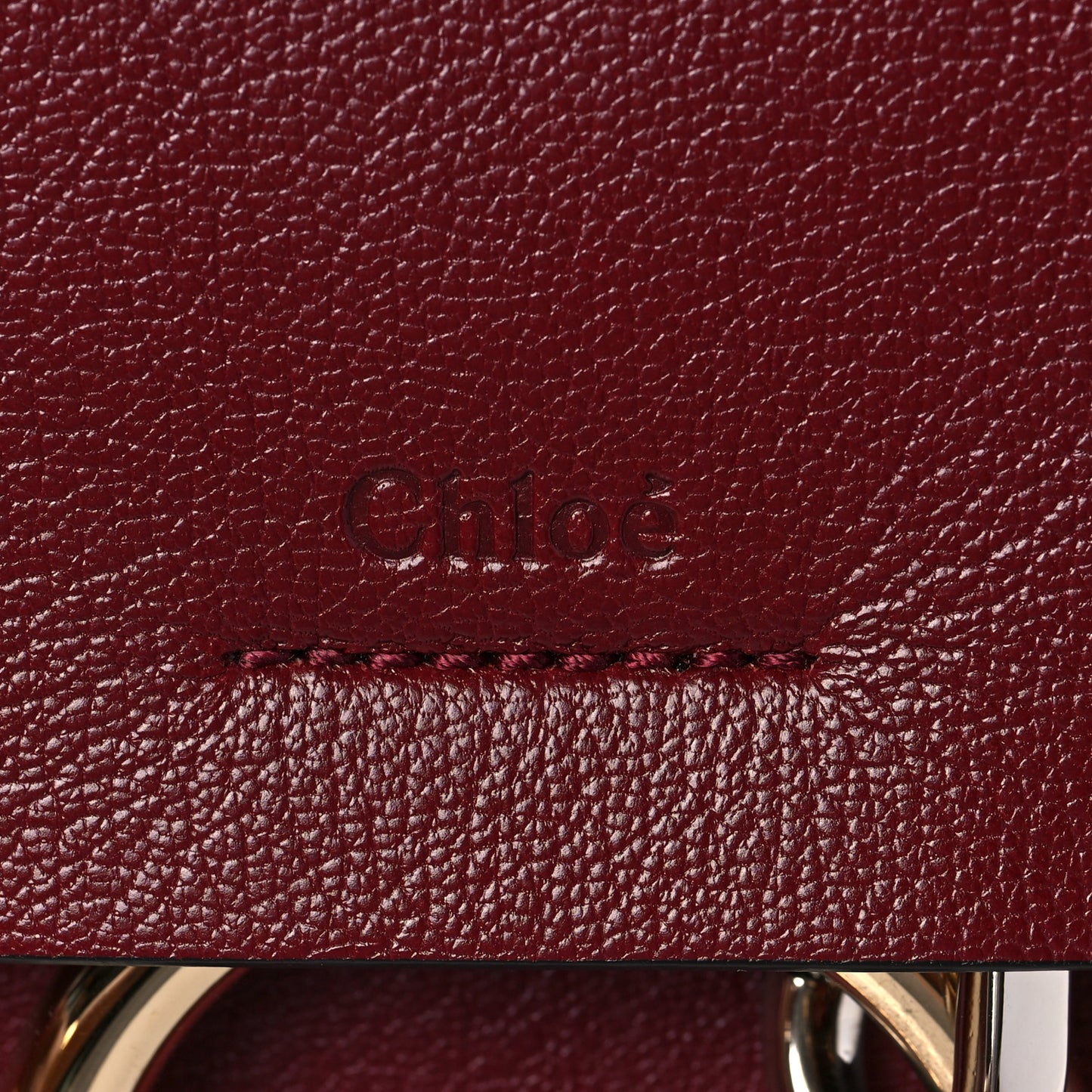 Calfskin Medium Faye Shoulder Bag Sienna Red