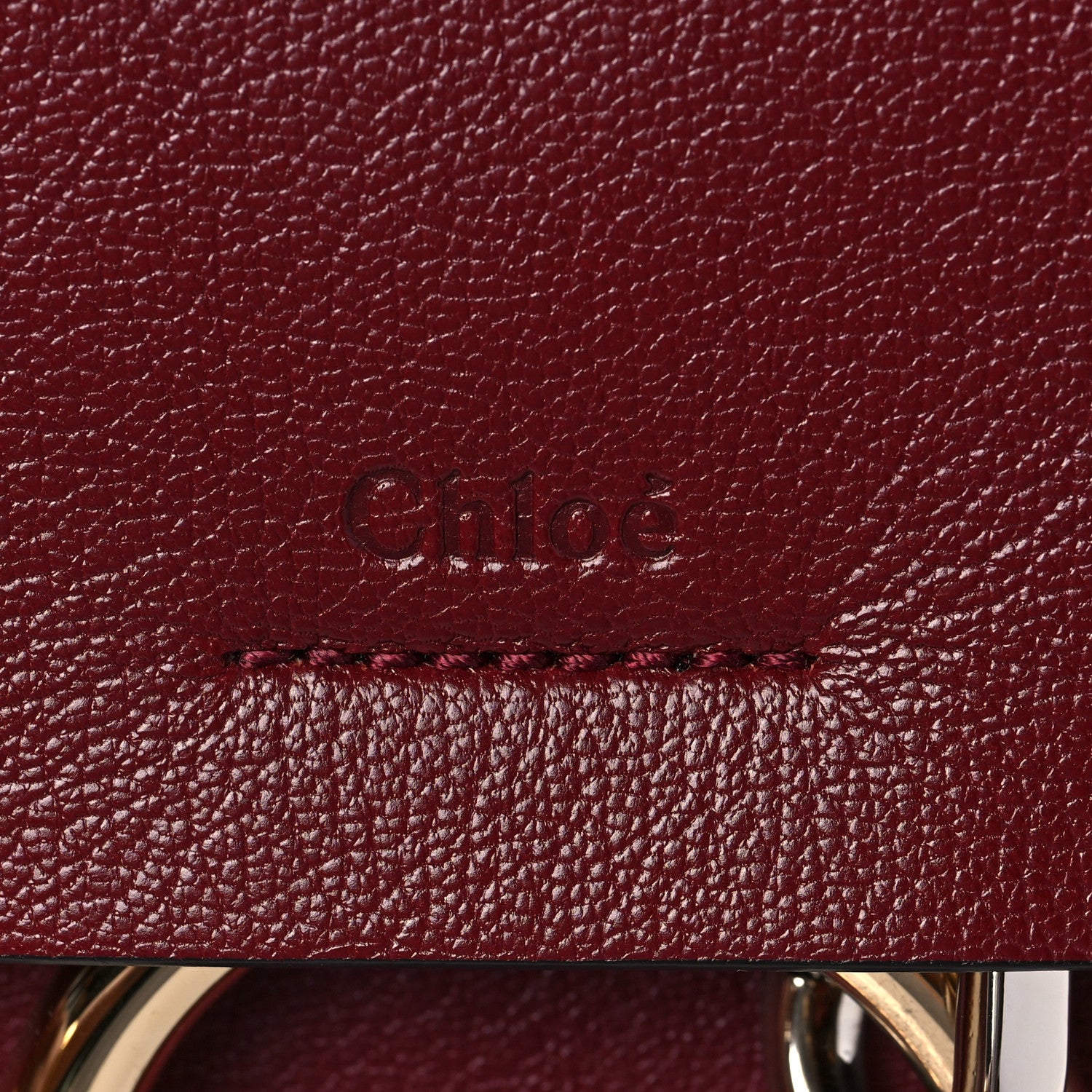 Chloe Calfskin Medium Faye Shoulder Bag Sienna Red 8 of 9
