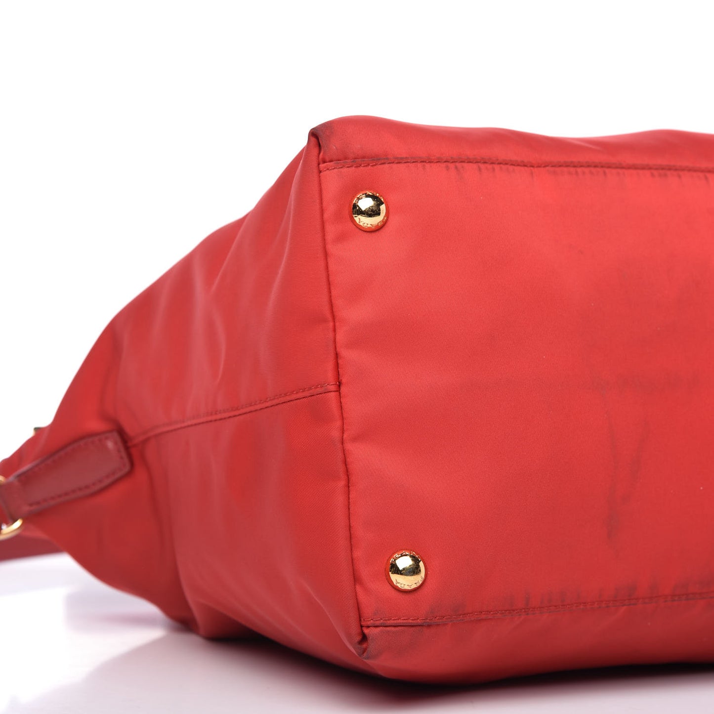 Tessuto Nylon Saffiano Tote Rosso