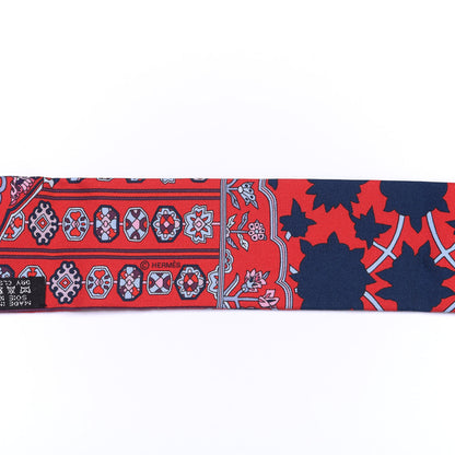 Hermes Silk Tapis Persans Twilly Marine Rouge Mauve 4 of 4
