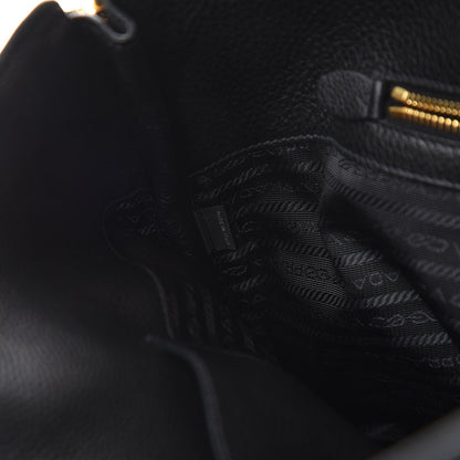 Prada Vitello Daino Tote Black 7 of 9