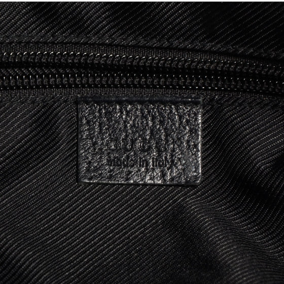 GG Monogram Small Web Handle Bucket Tote Black