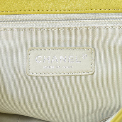 Chanel Washed Lambskin Quilted Maxi Chain Around Flap Yellow 6 of 18