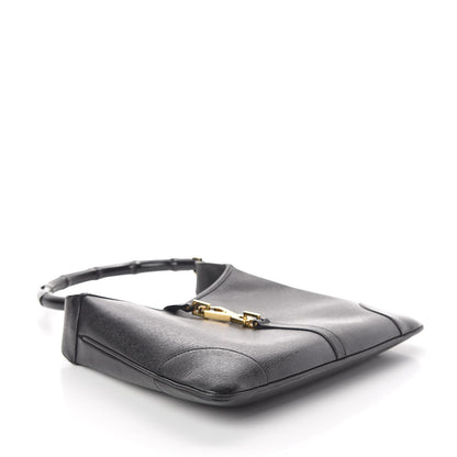 Gucci Calfskin Bamboo Handle Shoulder Bag Black 4 of 8