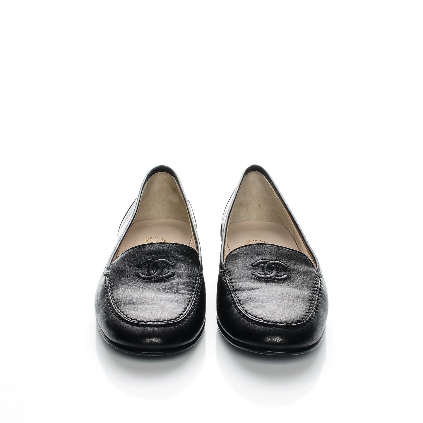 Lambskin CC Loafers 37 Black
