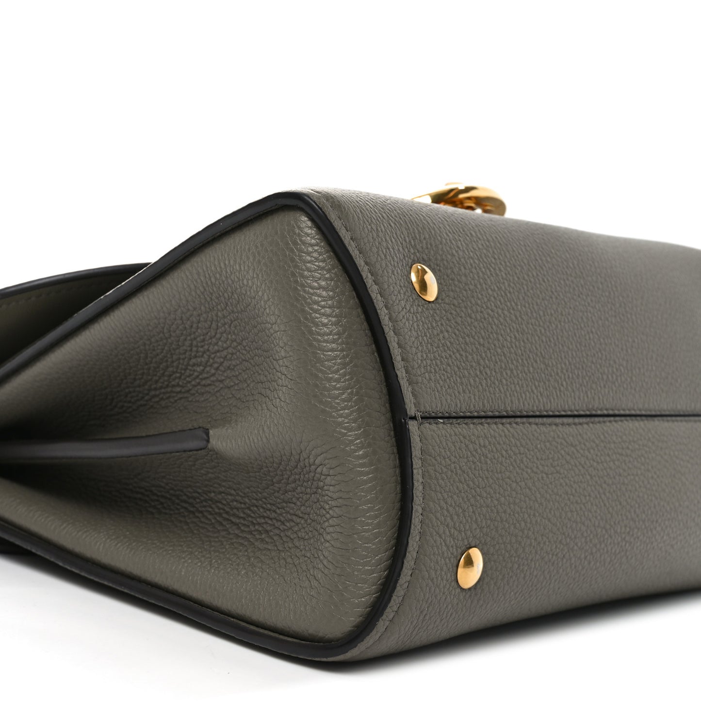 Calfskin Small Margot Top Handle Satchel Verde Olivo