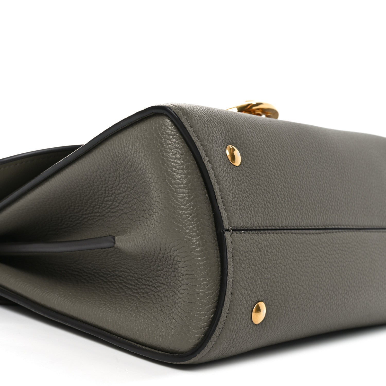 Salvatore Ferragamo Calfskin Small Margot Top Handle Satchel Verde Olivo 8 of 9