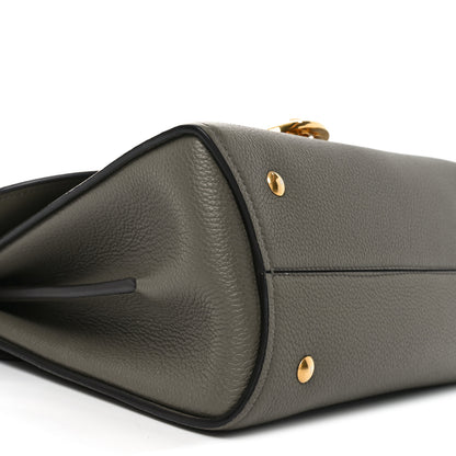 Salvatore Ferragamo Calfskin Small Margot Top Handle Satchel Verde Olivo 8 of 9