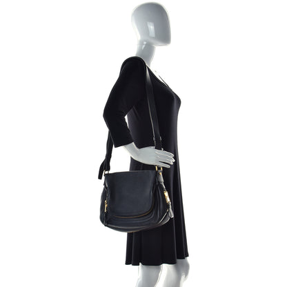 Tom Ford Grained Calfskin Medium Jennifer Crossbody Bag Black 2 of 12