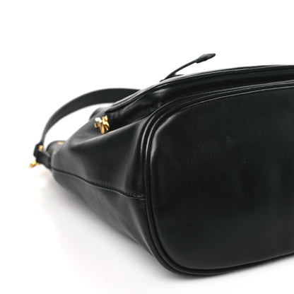 Prada Light Calfskin Saffiano Mini Bucket Crossbody Bag Black 7 of 8