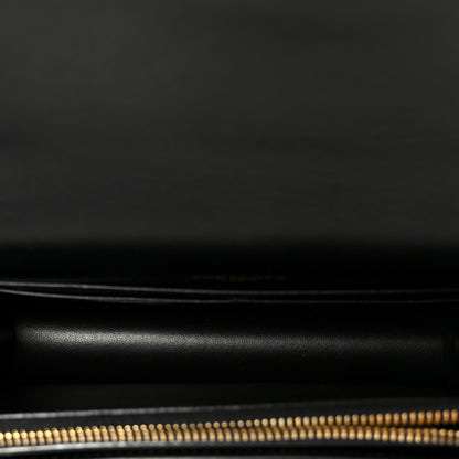 Saint Laurent Coated Bark Calfskin Sunset Chain Wallet Black 5 of 9