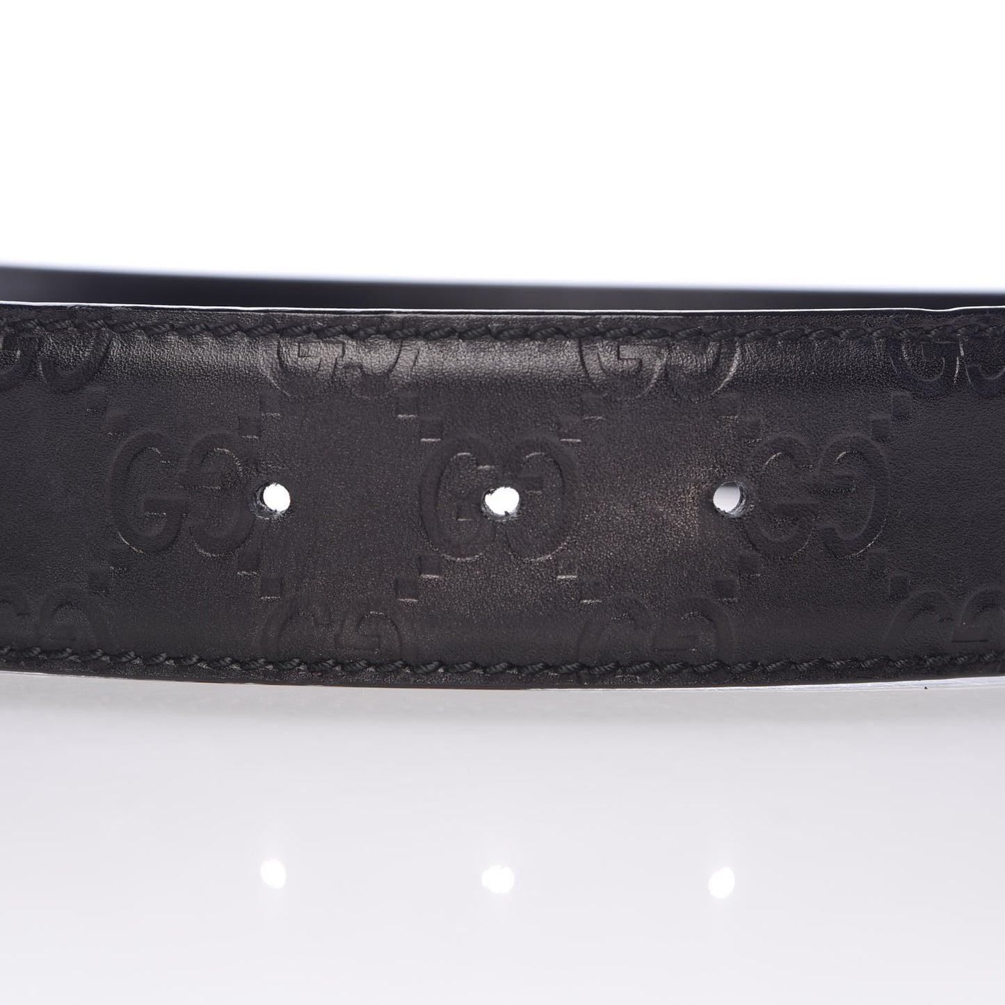 Guccissima Interlocking G Belt 75 30 Black