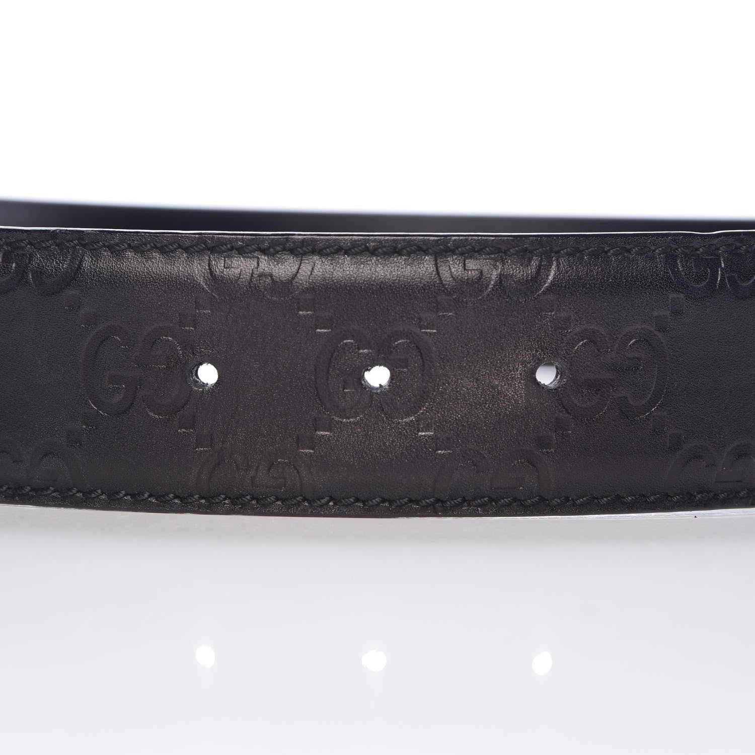 Gucci Guccissima Interlocking G Belt 75 30 Black 6 of 6