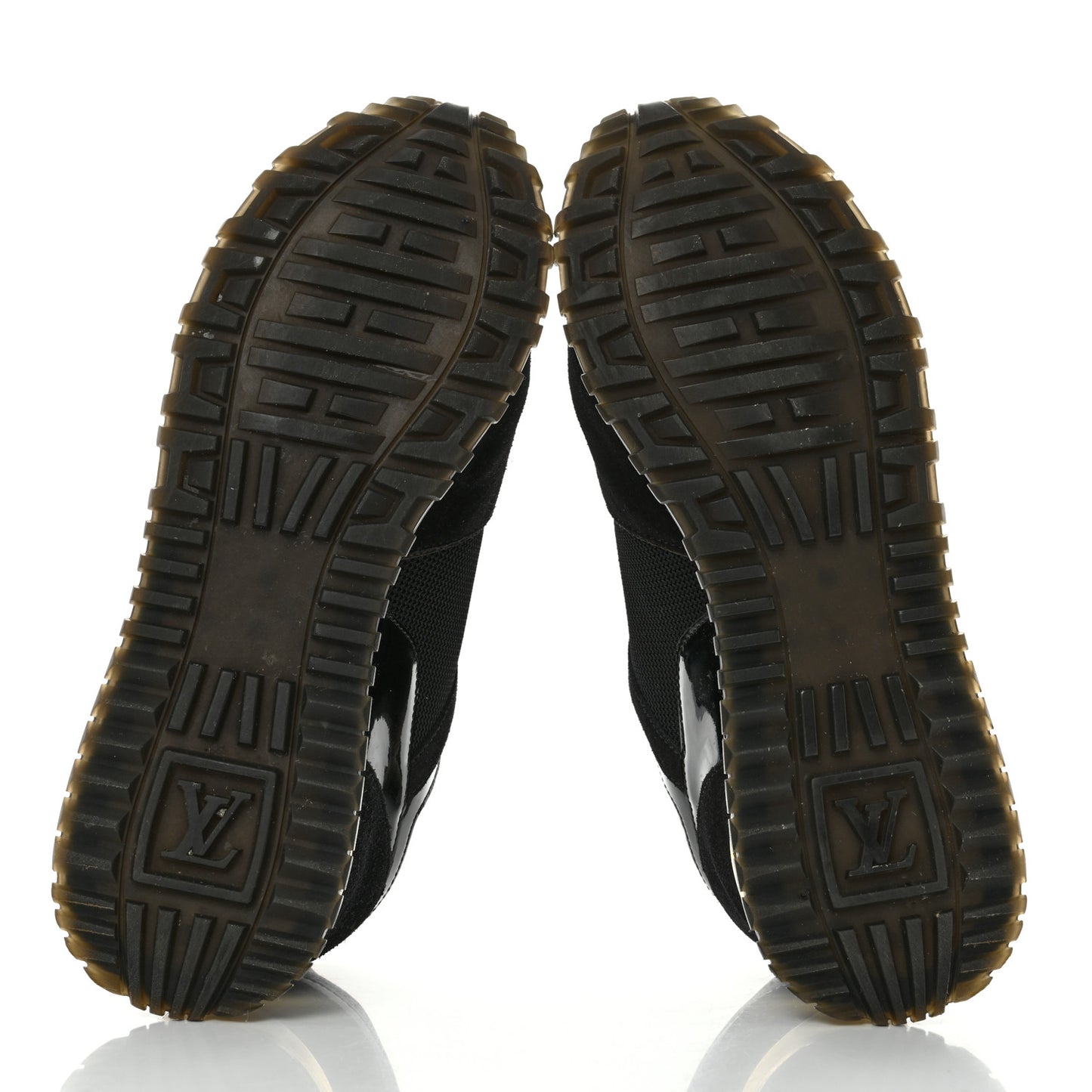 Suede Monogram Run Away Sneakers 37 Black