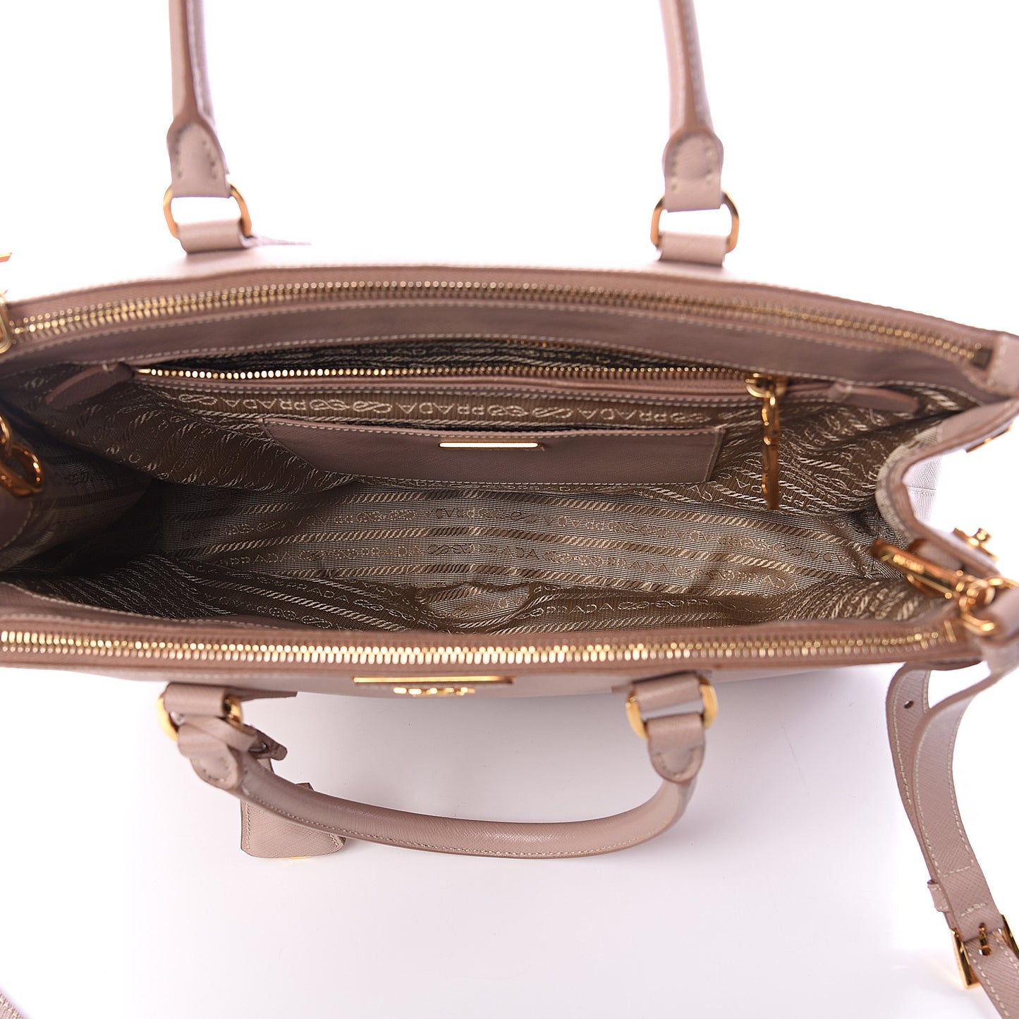 Saffiano Medium Galleria Double Zip Tote Cammeo
