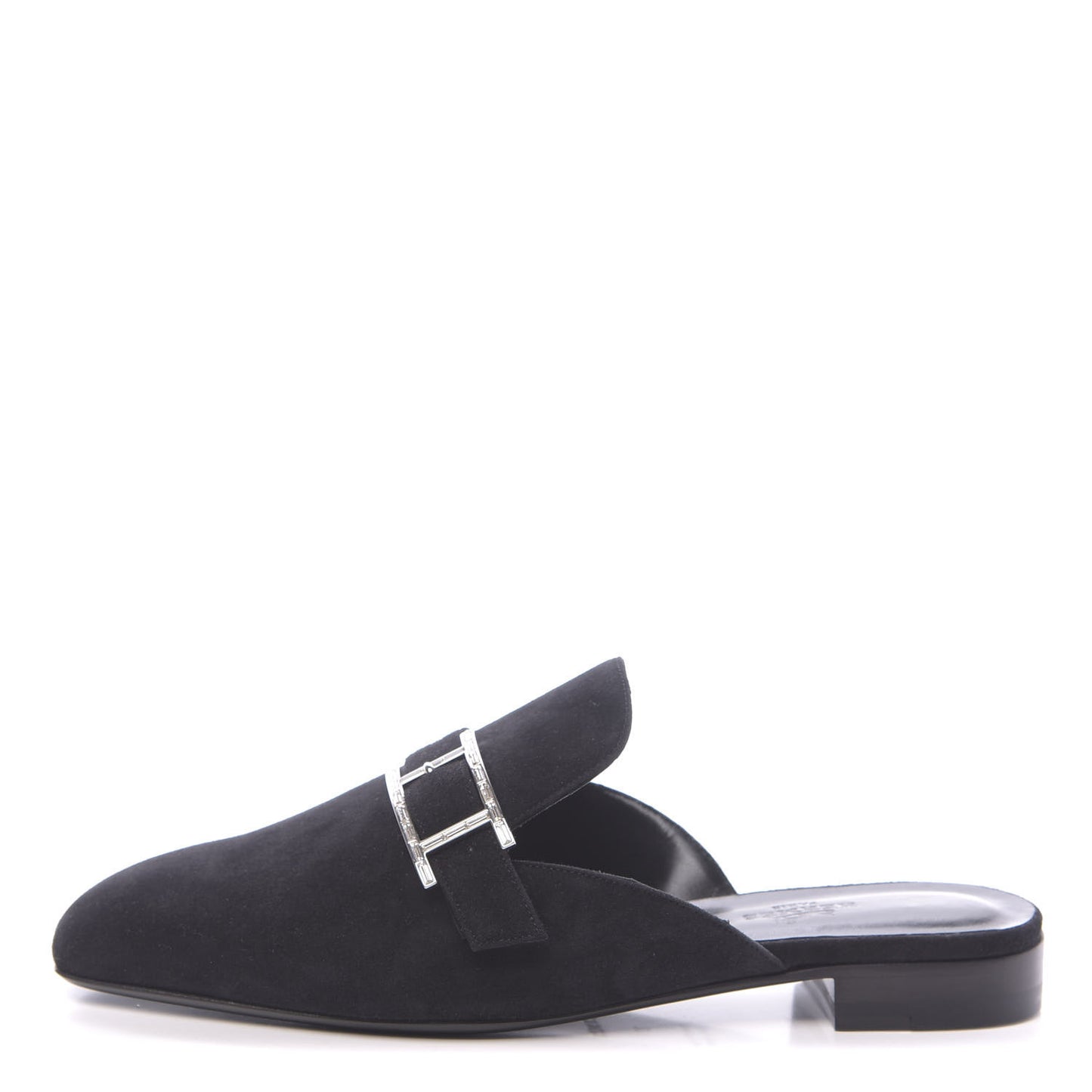 Velvet Goatskin Beauty Mules 37 Black