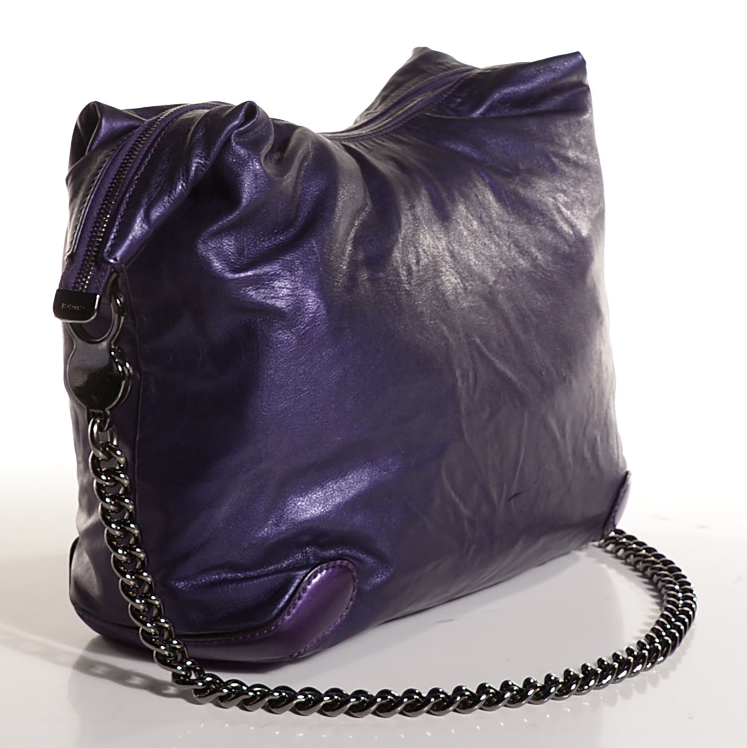 Gucci Metallic Calfskin Medium Galaxy Hobo Purple 3 of 7