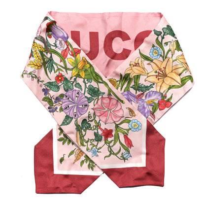 Gucci Silk Twill Spely Neck Bow Scarf Roseate 1 of 3