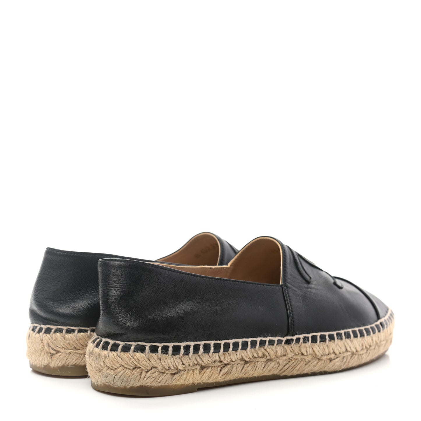 Lambskin CC Espadrilles 37 Black