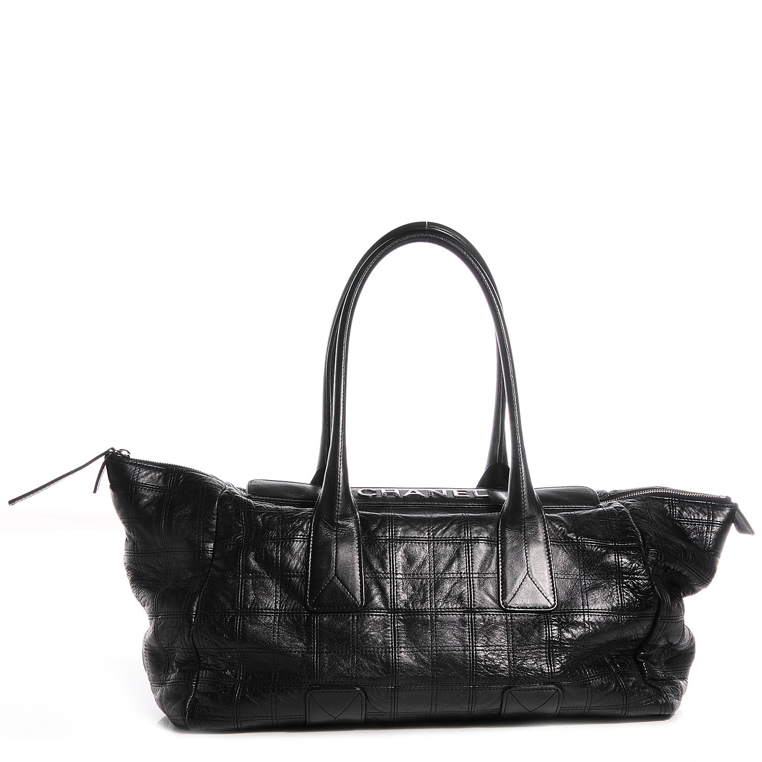 Chanel Lambskin Square Stitched Lax Tote Black 1 of 7