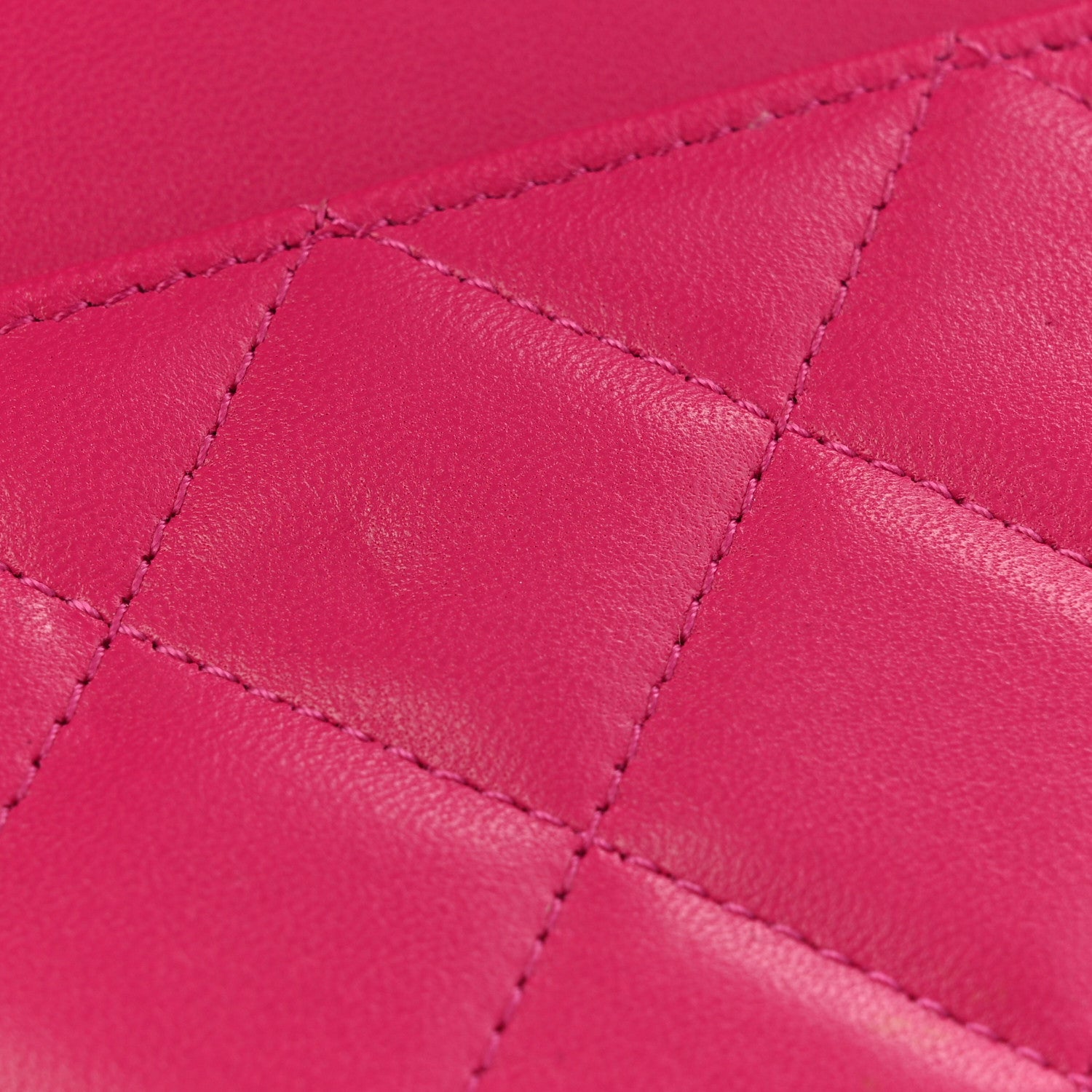Chanel Lambskin Quilted Studded CC Wallet On Chain WOC Dark Pink 14 of 15